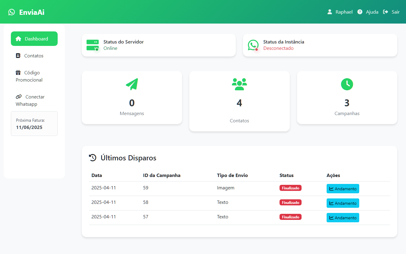 EnviaAi Dashboard